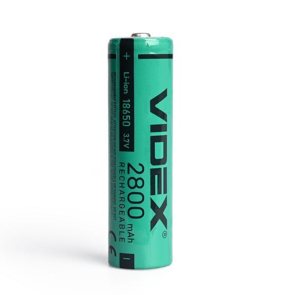 Акумулятор 18650 Li-ion Videx 2800mAh 3.7V Випуклий (Button Top) без захисту для ліхтарів та приладів 03624 фото