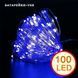Гірлянда "Роса" на USB або від батарейок, 10 м, 100 LED, синє світло 02405 фото 1