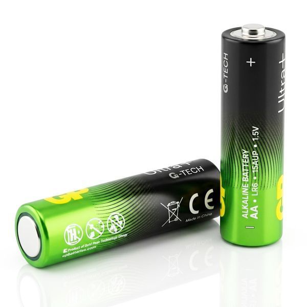 Батарейка пальчик AA (LR6) GP Ultra Plus Alkaline 1.5V Алкалиновая (1 шт.) 03906 фото