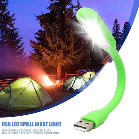 Портативная USB LED лампа для ноутбука и павербанка, мини-светильник для кемпинга и чтения(Белый) 00904 фото