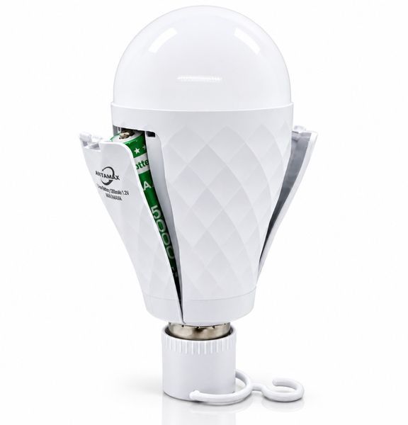 Аварийная светодиодная LED лампа аккумуляторная с крючком J910 (20W, E27, 2х18650) 05151 фото