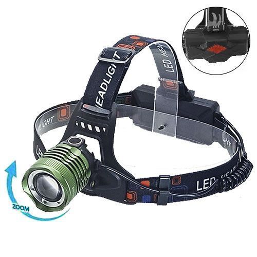 Ліхтар налобний T6 BL-2189, акумуляторний 2&times;18650, зум (фокус), зарядка USB 00321 фото