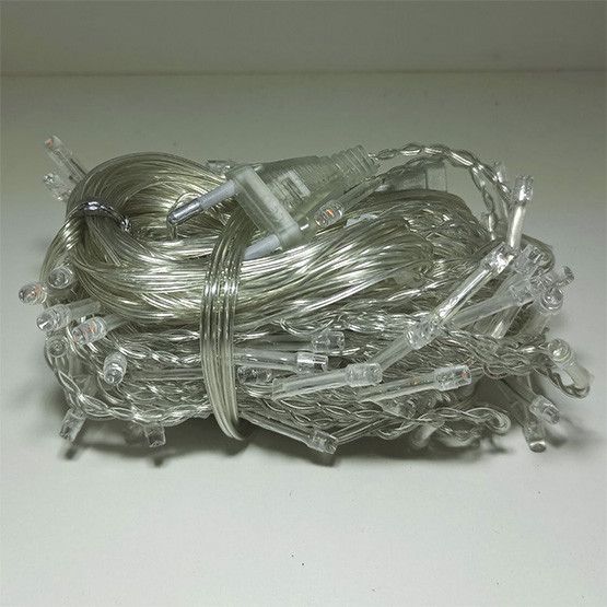 Гірлянда бахрома LED 3x0.6 м різнокольорова, прозорий провід 01800 фото Гірлянда бахрома LED 3x0.6 м різнокольорова, прозорий провід 01800 фото
