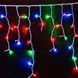 Гірлянда бахрома LED 3x0.6 м різнокольорова, прозорий провід 01800 фото 3
