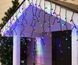 Гирлянда бахрома LED 2.5x0.6 м разноцветная, черный провод, динамические режимы 01801 фото 1