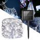 Гірлянда акумуляторна "Роса" з сонячною батареєю, 10 м, 100 LED, білий 02702 фото 1