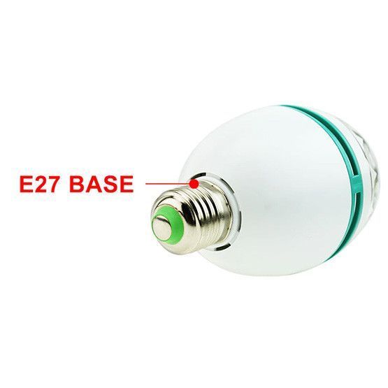 Диско лампа LED RGB Full Color вращающаяся, E27, цветной светомузыкальный светильник 03300 фото