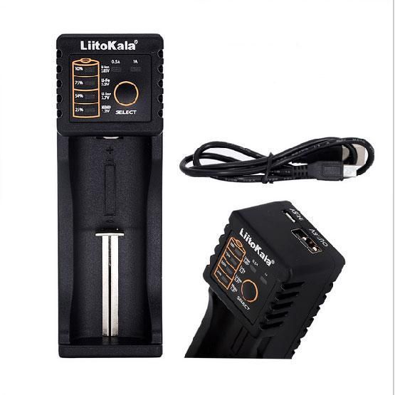 Зарядний пристрій для акумуляторів LiitoKala Lii-100 USB на 1 слот із функцією Power Bank 04204 фото