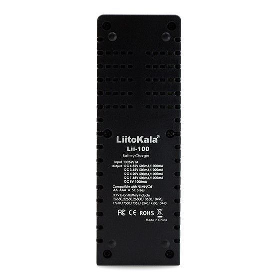 Зарядний пристрій для акумуляторів LiitoKala Lii-100 USB на 1 слот із функцією Power Bank 04204 фото