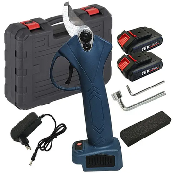 Акумуляторний садовий секатор D8500 Professional (18V) | Набір 2 Li-ion АКБ + Кейс | Безщітковий двигун для гілок до 25 мм 08403 фото