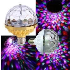 Диско лампа LED RGB вращающаяся G046, цокольная, цветной светильник для вечеринок 03302 фото