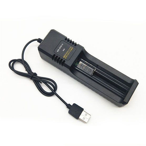 Зарядний пристрій для акумуляторів MS-5D81X USB на 1 слот для Li-ion 14500 / 16340 / 18650 / 26650 04207 фото