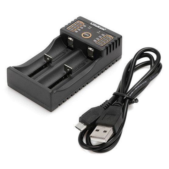 Зарядний пристрій для акумуляторів LiitoKala Lii-202 USB на 2 слоти із функцією Power Bank 04208 фото