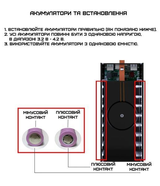 Корпус повербанка под 40 аккумуляторов 18650 D40-PD-QI (22.5W, QC/PD, беспроводная зарядка 15W, фонарик, разборный) 14000 фото