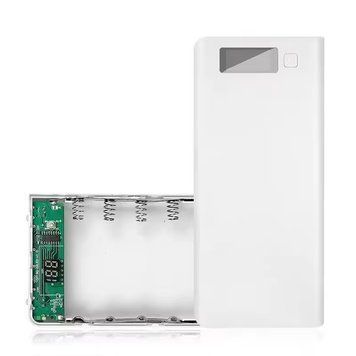 Корпус повербанка под 8 аккумуляторов 18650 M8 White (10.5W, задвижная крышка-слайдер, LED-дисплей) 14001 фото