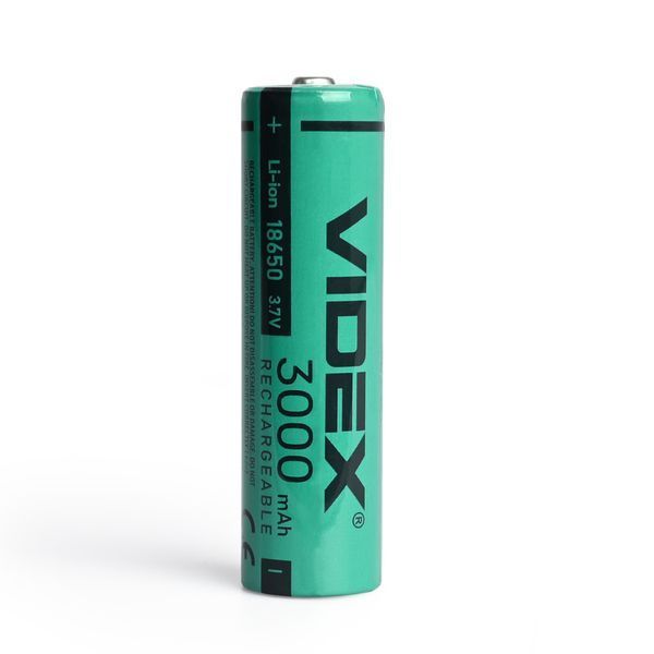 Акумулятор 18650 Li-ion Videx 3000mAh 3.7V Випуклий (Button Top) без захисту для ліхтарів та приладів 03626 фото