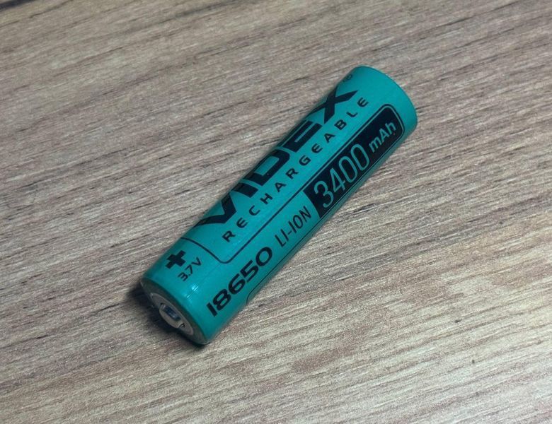 Акумулятор 18650 Videx 3400mAh 3.7V Li-ion 03626 фото Акумулятор 18650 Videx 3400mAh 3.7V Li-ion 03626 фото