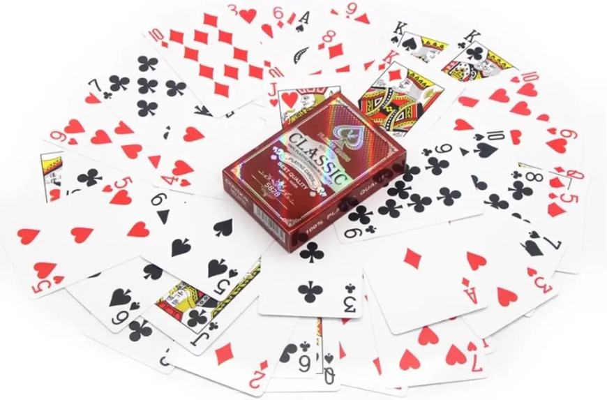 Пластиковые игральные карты CONDOR Classic 5868 (54 шт.), красная рубашка 14310 фото