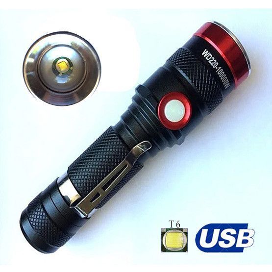 Фонарь ручной T6 BL-736, аккумуляторный 18650, зум (фокус), зарядка USB, плавная регулировка яркости, X-Balog 00037 фото