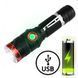 Фонарь ручной T6 BL-736, аккумуляторный 18650, зум (фокус), зарядка USB, плавная регулировка яркости, X-Balog 00037 фото 2