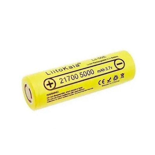 Аккумулятор 21700 Li-ion LiitoKala Lii-50E 5000mAh 3.7V Плоский (Flat Top) для фонарей и павербанков 03605 фото