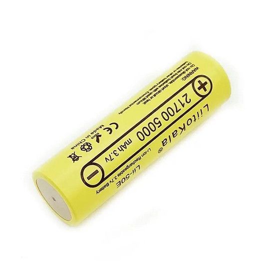 Аккумулятор 21700 Li-ion LiitoKala Lii-50E 5000mAh 3.7V Плоский (Flat Top) для фонарей и павербанков 03605 фото