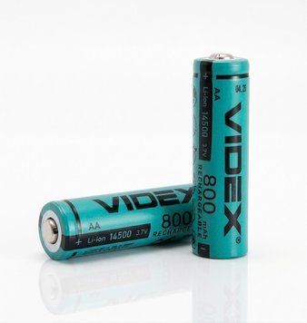 Аккумулятор 14500 Li-ion Videx 800mAh 3.7V Выпуклый контакт (Button Top) для фонарей и приборов 03606 фото
