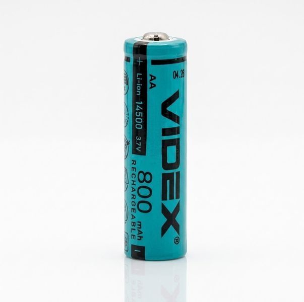 Аккумулятор 14500 Li-ion Videx 800mAh 3.7V Выпуклый контакт (Button Top) для фонарей и приборов 03606 фото