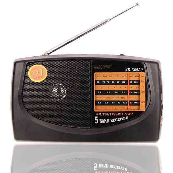 Радіоприймач KIPO KB-308AC портативний FM/AM/SW, мережевий (220V) 10003 фото