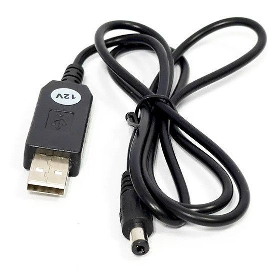 Кабель для роутера від павербанка USB 5V → 12V, для модема, DC перетворювач 04800 фото Кабель для роутера від павербанка USB 5V → 12V, для модема, DC перетворювач 04800 фото