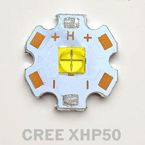 Світлодіод з ліхтарика, Cree XHP50.2 3V, до 1200Lm, до 18W, 5000K, підкладка 20 мм, для ліхтарів 05100 фото