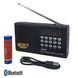 Портативный радиоприемник-колонка JOC KK-9 Bluetooth, FM, USB, MicroSD, аккумуляторный (сменный), черный 10006 фото 2