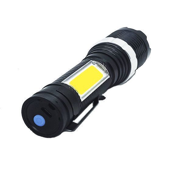 Ліхтар ручний XPE+COB BL-659, акумуляторний 18650, зум (фокус), бічна COB підсвітка, зарядка USB, X-Balog 00045 фото