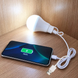 Лампа LED универсальная подвесная с крючком и кабелем USB, белая 00628 фото 3