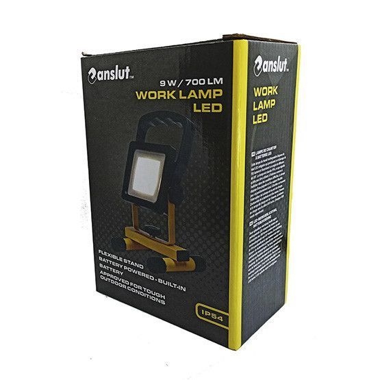 Прожектор LED с тепло белым светом Anslut с подставкой, аккумуляторный, встроенный 18650, USB-зарядка, для кемпинга и дома, аварийное освещение 00619 фото