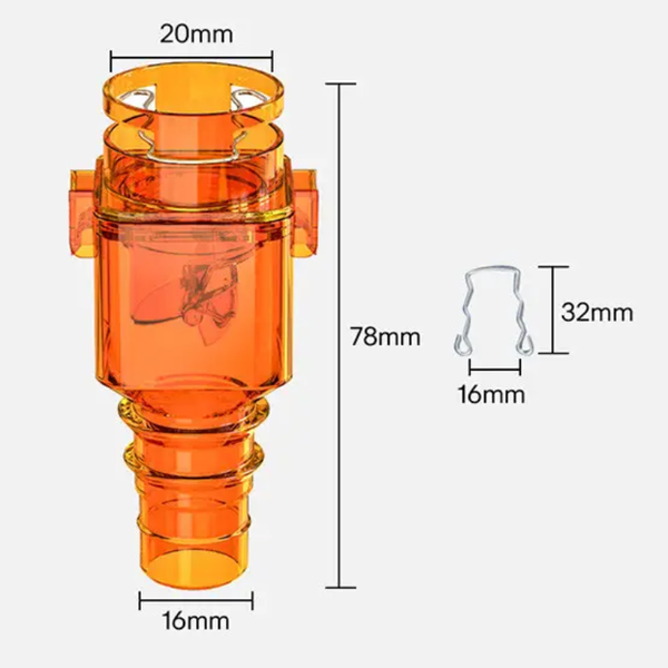 Клапан-сифон для кондиционера X002, вертикальный, 16&ndash;25 мм, антизапах 09604 фото