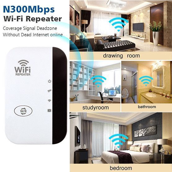 WiFi репитер 300 Мбит/с, усилитель сигнала, ретранслятор в розетку с LAN-портом 10203 фото