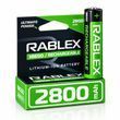 Акумулятор 18650 Li-ion Rablex 2800mAh 3.7V Випуклий (Button Top) без захисту для ліхтарів та приладів