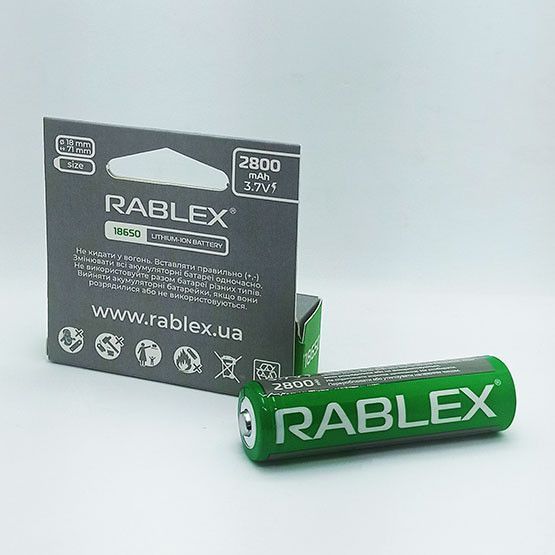 Акумулятор 18650 Rablex 2800mAh 3.7V Li-ion 03615 фото