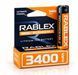 Акумулятор 18650 Li-ion Rablex 3400mAh 3.7V Випуклий (Button Top) без захисту для ліхтарів та приладів 03616 фото 1