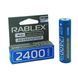 Акумулятор із захистом 18650 Li-ion Rablex 2400mAh 3.7V Випуклий (Button Top) для ліхтарів та приладів 03617 фото 1