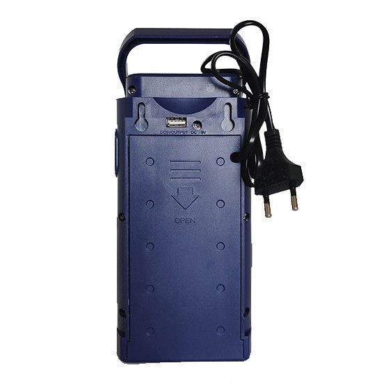 Ліхтар переносний акумуляторний (6000mAh) GS-2400 2 в 1 (ліхтар-павербанк), потужний, зарядка 220В, для дому, кемпінгу, аварійне освітлення, синій, Gold Silver 00610 фото