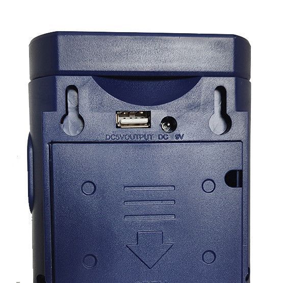 Ліхтар переносний акумуляторний (6000mAh) GS-2400 2 в 1 (ліхтар-павербанк), потужний, зарядка 220В, для дому, кемпінгу, аварійне освітлення, синій, Gold Silver 00610 фото
