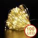 Гирлянда "Роса" на батарейках, 10 м, 100 LED, теплый белый свет 02105 фото 2