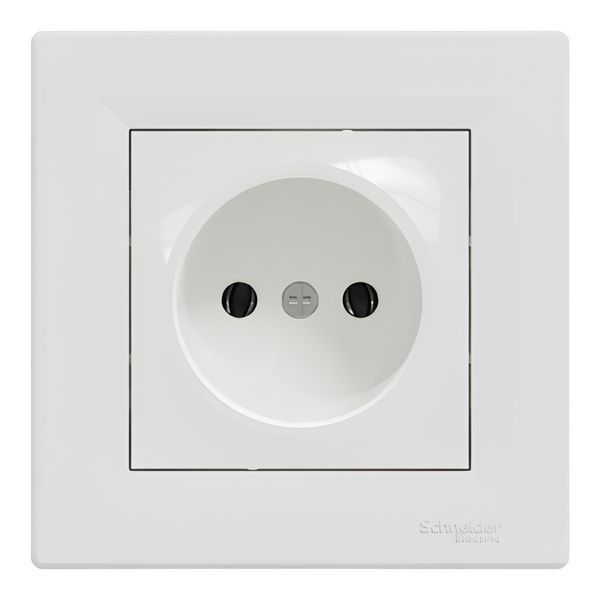 Розетка без заземлення з рамкою Schneider Electric Asfora | Біла (EPH3000121) | 16А, 250В 06002 фото