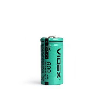 Акумулятор 16340 (CR123) Li-ion Videx 800mAh 3.7V Випуклий (Button Top) без захисту для ліхтарів та приладів 03621 фото