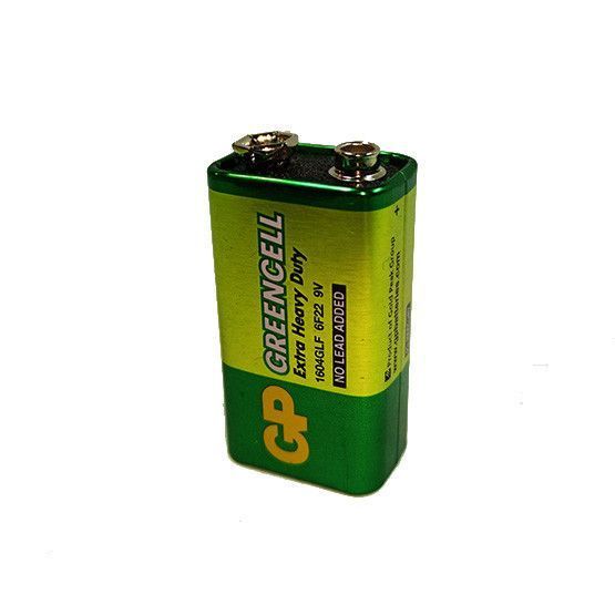 Батарейка крона GP Greencell 1604GLF 6F22 9V (Сольова) 03900 фото
