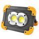 Прожектор LED L802-20W-2COB+1W PowerBank, акумуляторний 2&times;18650 (змінні), потужний, зарядка USB, працює від 2&times;AAA 00620 фото 2