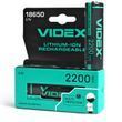 Аккумулятор с защитой 18650 Li-ion Videx 2200mAh 3.7V Выпуклый (Button Top) для фонарей и приборов