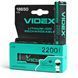 Аккумулятор с защитой 18650 Li-ion Videx 2200mAh 3.7V Выпуклый (Button Top) для фонарей и приборов 03623 фото 1